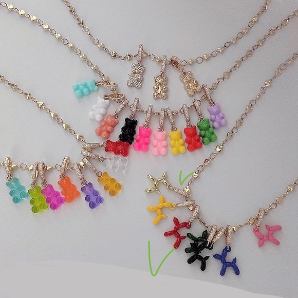 1pcs Bj Gold Metallic Ballon Dog Pop Art Charm Pendant - Picture 12 of 16